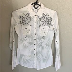 Roar button down shirt size small